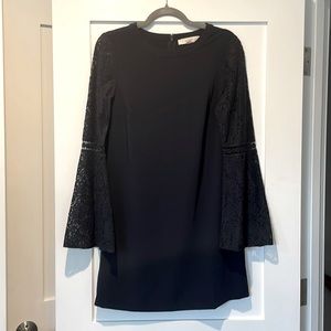 Loft Navy Blue Bell-Sleeve Shift Dress, Size 2